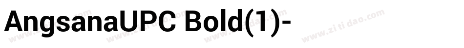 AngsanaUPC Bold(1)字体转换
